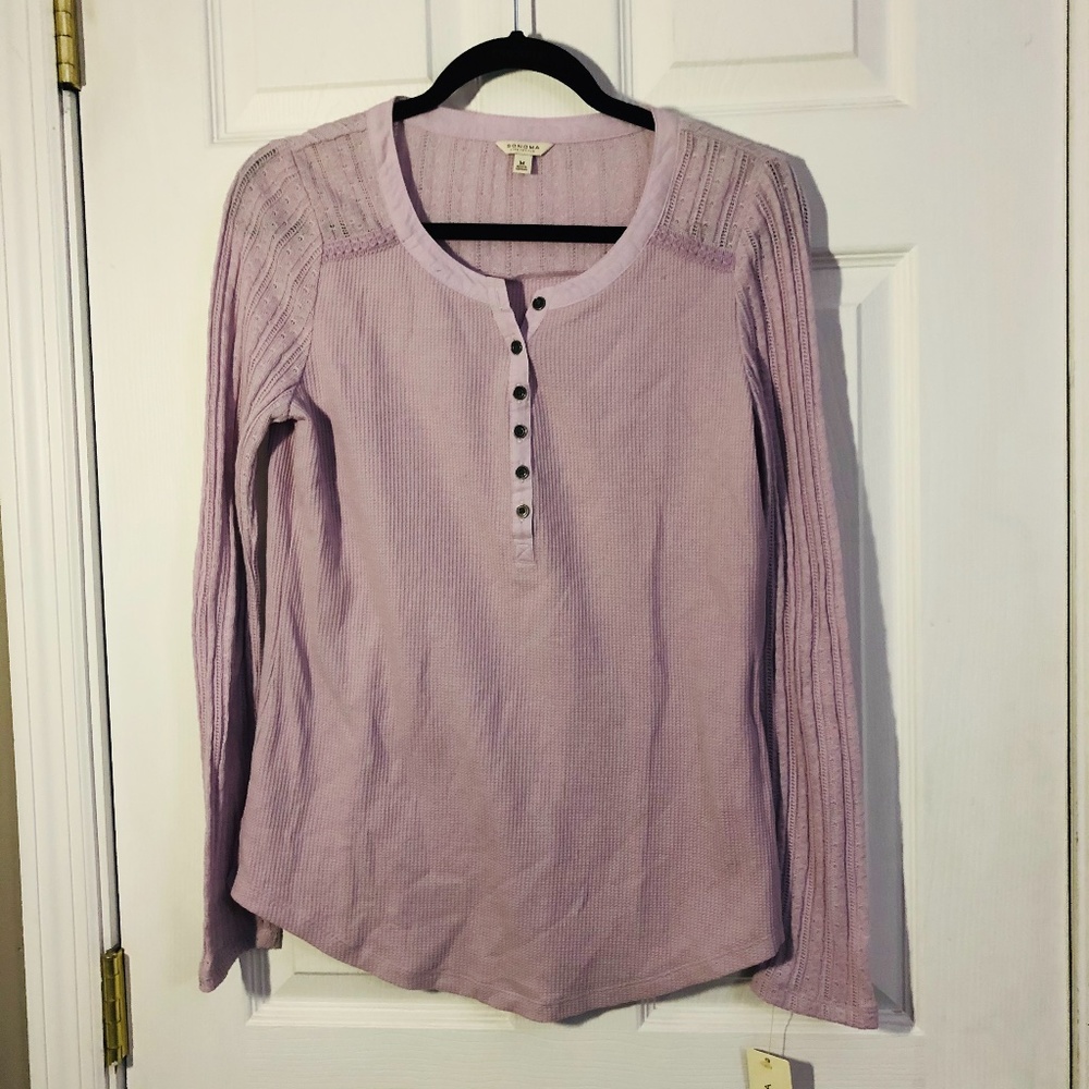 Sonoma Lifestyle Long Sleeve Purple Shirt NWT